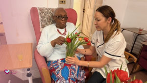 Meaningful activities at St Teresa’s Home including flower arranging